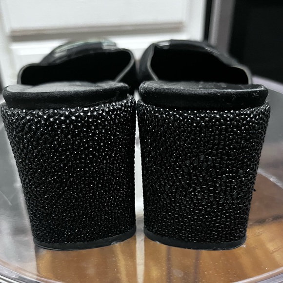 Vintage Gucci Black Heels Slides Circa: 1999 size 9 US / 40 EU ..PONY STINGRAY - Picture 5 of 9